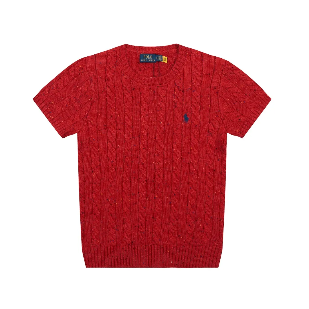 P166 💰 "Top quality" Style number: DS058# (on sale all year round) [Ralph Lauren wool blended pony embroidered logo twist knitted short sleeves] ✅Ralph Lauren gradient multi-color dot versatile hemp knitted round neck short sleeves for all seasons ✅15% merino cotton wool 85% wool blended clean and clear texture ✅ZP quality 1:1 version Scan the code to enter the GF website Counter quality ✅Details and quality are the only one in Guangzhou. Imported quality wool. Focus on high-end. Cost-effective. Needless to say good quality. ✅Restore the original version. The maximum size can be worn up to 150 pounds. Loose, comfortable and stress-free.